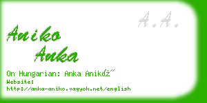 aniko anka business card